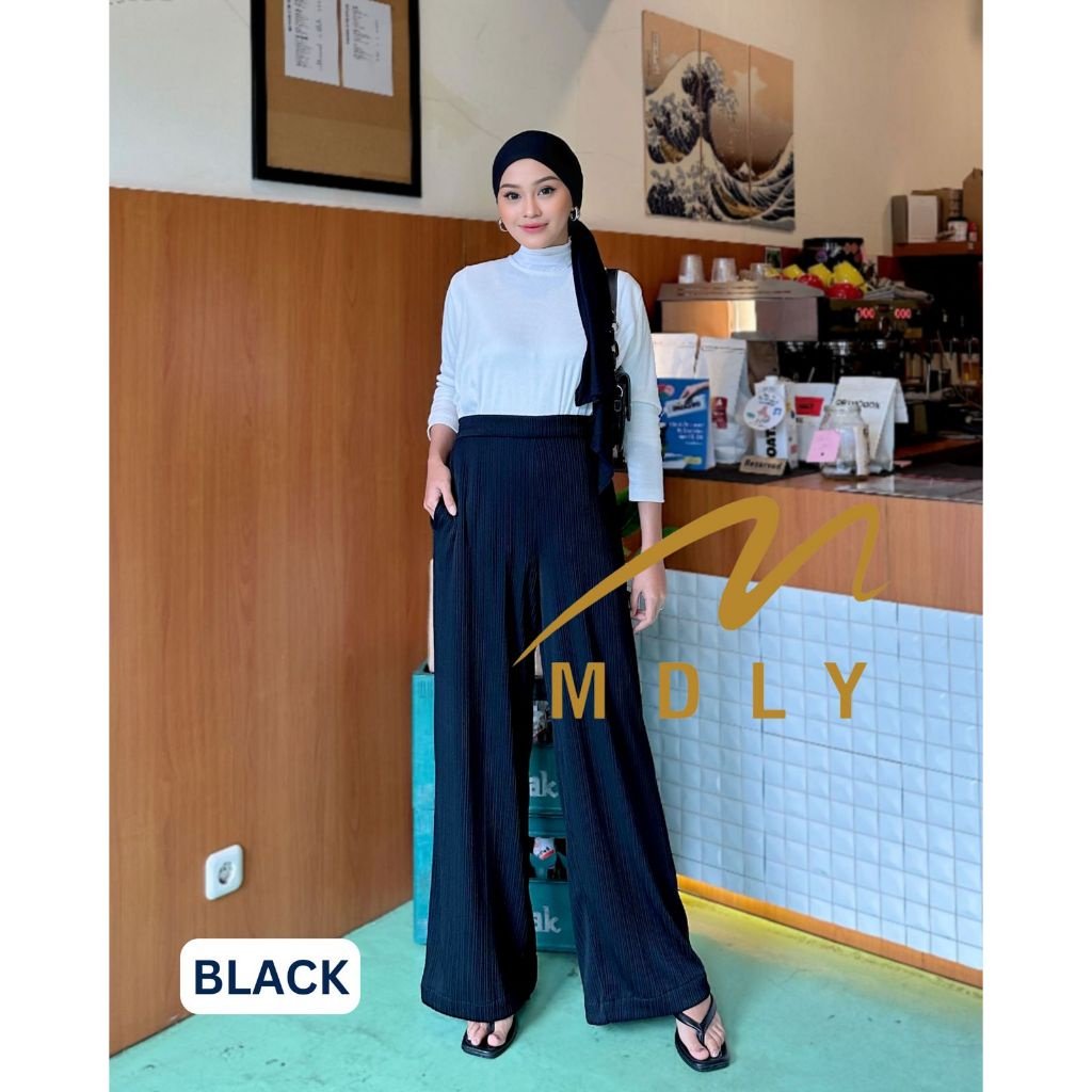 MDLY Terbaru Celana pankang wanita Deya Pleats Cullote dan Myla Pants by MDLY