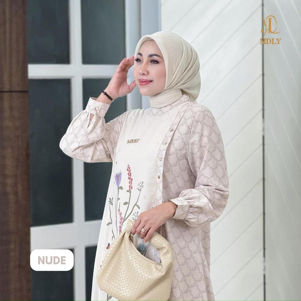 Lady Marvella Dress & Fleur Delux Dress By MDLY - Dress Wanita Mewah Elegan Murah Terbaru Bahan Silky Luxe Premium Motif Gamis Murah Kekinian Gamis Lebaran Terbaru Dress Kondangan mdly Terbaru Ori