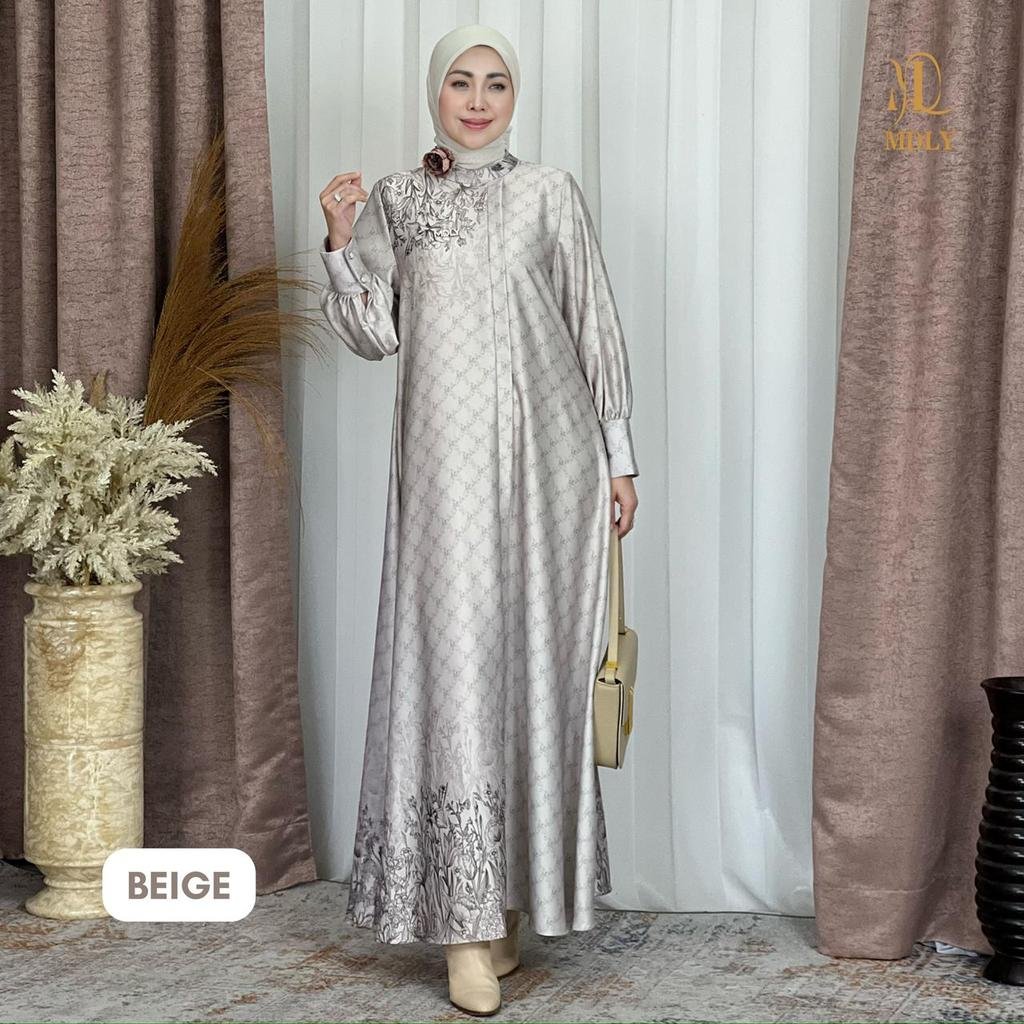Lady Marvella Dress & Fleur Delux Dress By MDLY - Dress Wanita Mewah Elegan Murah Terbaru Bahan Silky Luxe Premium Motif Gamis Murah Kekinian Gamis Lebaran Terbaru Dress Kondangan mdly Terbaru Ori