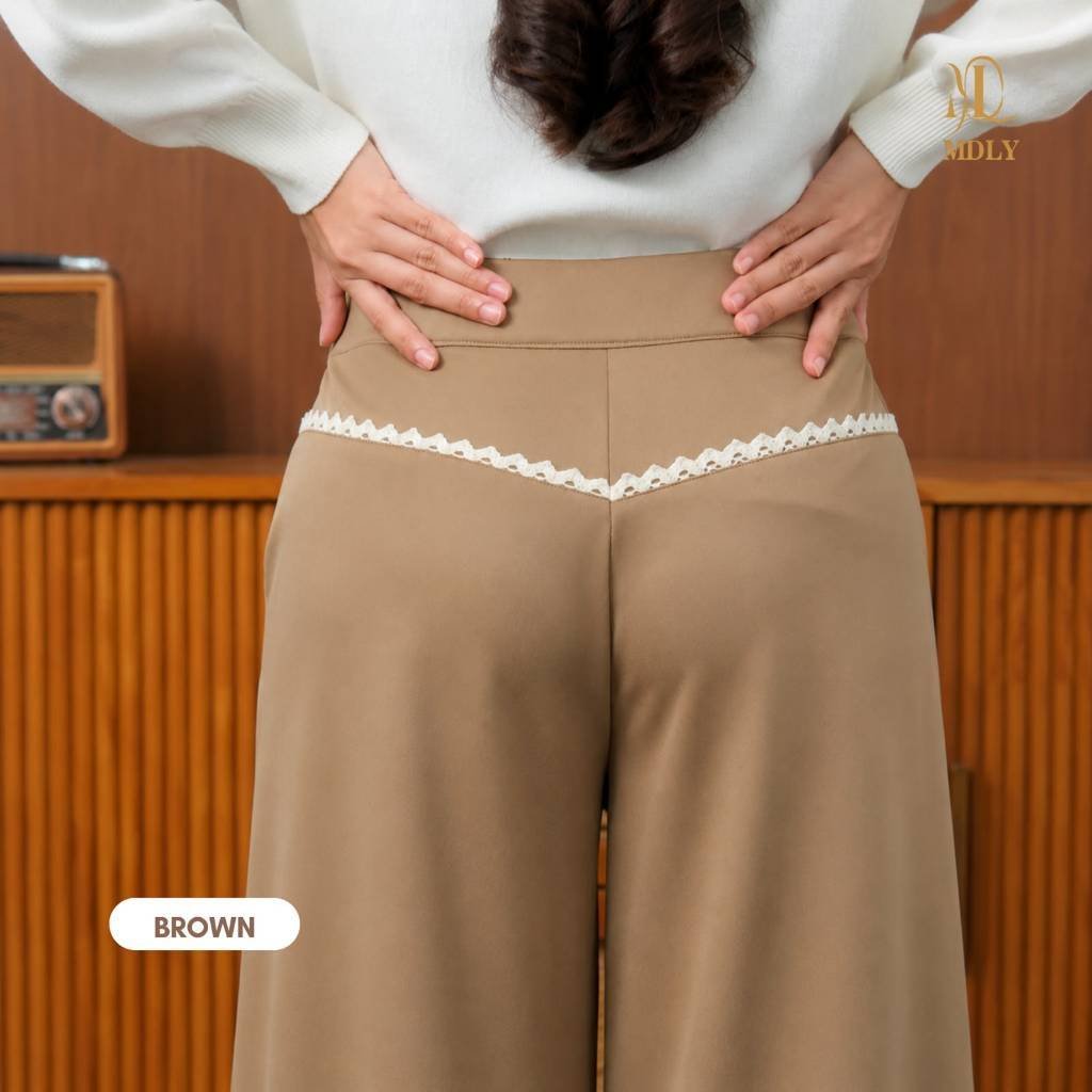 MDLY Terbaru Jia Pants Celana Panjang Wanita bahan Kain Premium Casual Elegan