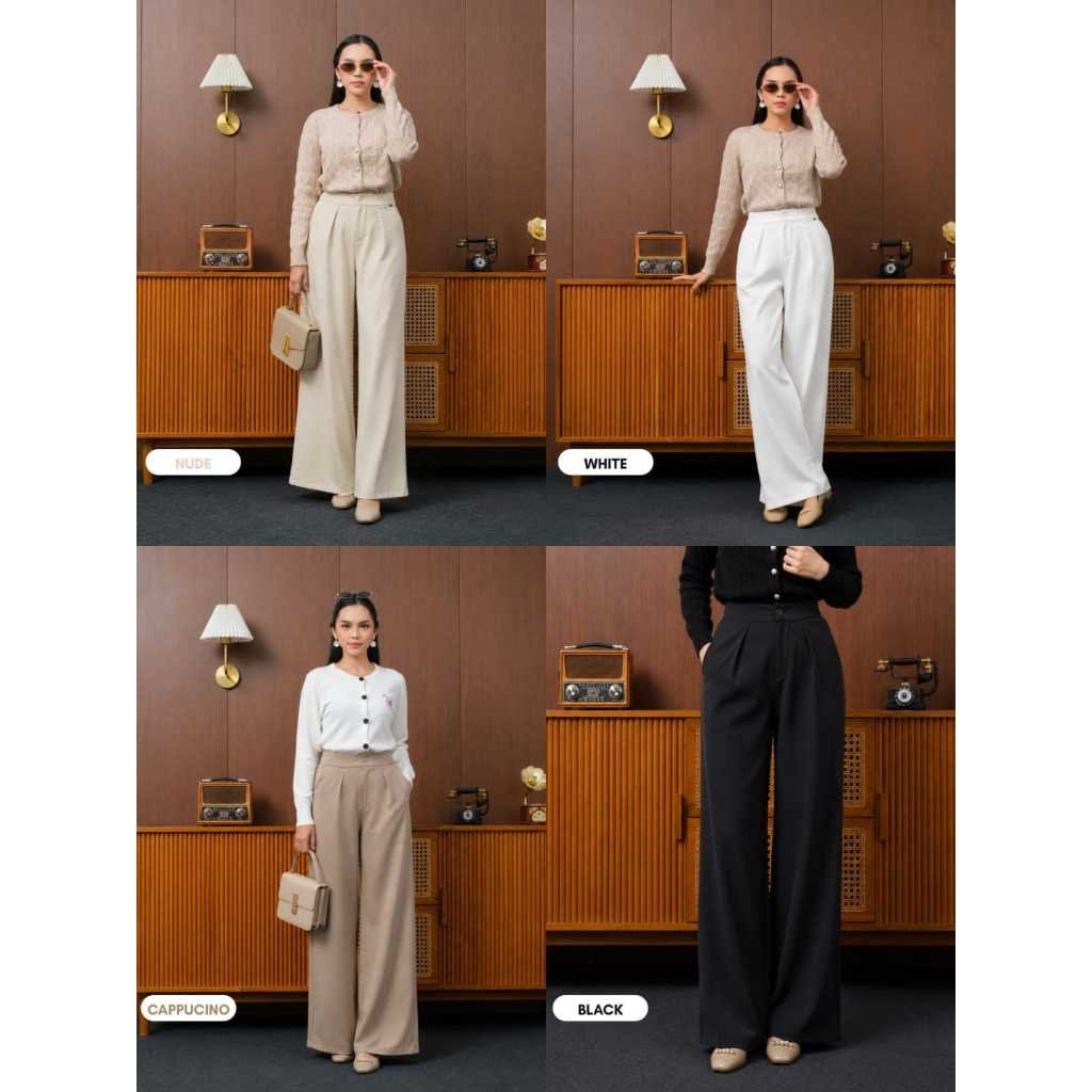 MDLY Terbaru Jia Pants Celana Panjang Wanita bahan Kain Premium Casual Elegan