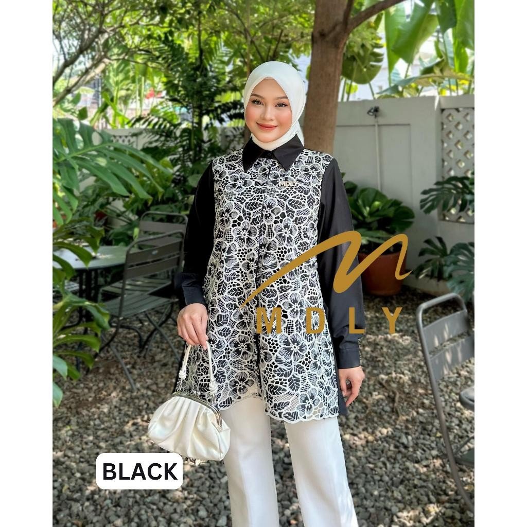 Baery Shirt & Lolly Shirt  by MDLY - Atasan Wanita Kemeja Kerja Murah Terbaru Bahan Katun Premium Motif Shirt Casual Lengan Panjang mdly Terbaru Ori