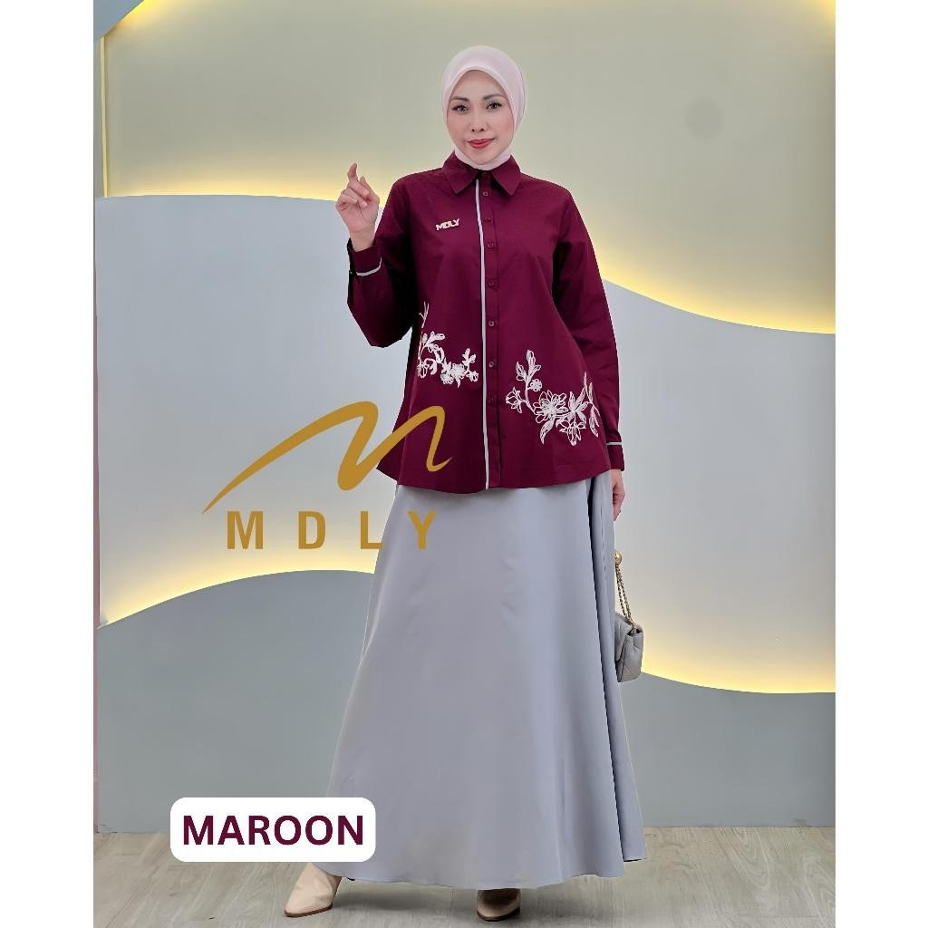 Pamela Skirt Set & Meisya Set By MDLY - One Set Wanita Setelan Wanita Murah Terbaru Bahan Katun Premium Polos Setcel Wanita Setelan Rok Wanita Elegan Hijab Friendly mdly Terbaru Ori