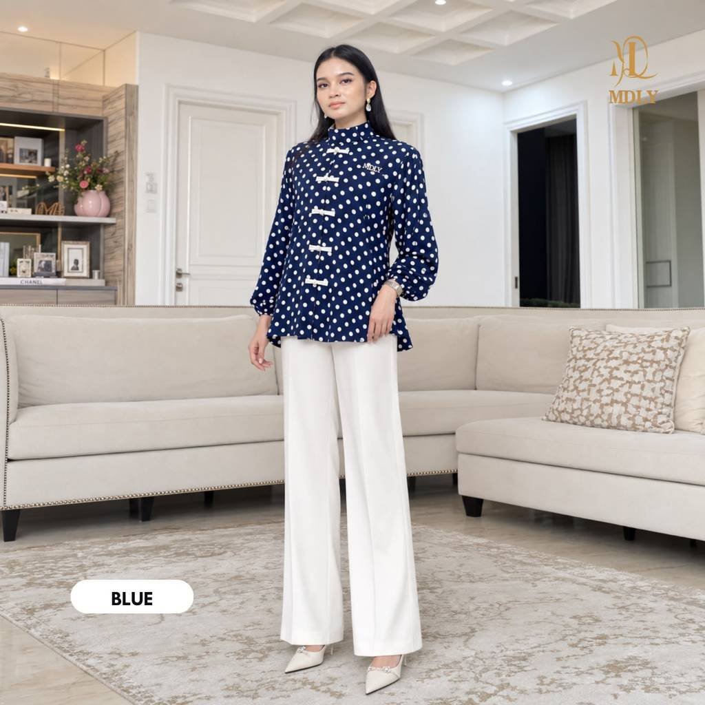 MDLY Terbaru Jade shirt Atasan Wanita Kemeja Kerja Bahan Premium Terbaru  Shirt Casual Lengan Panjang