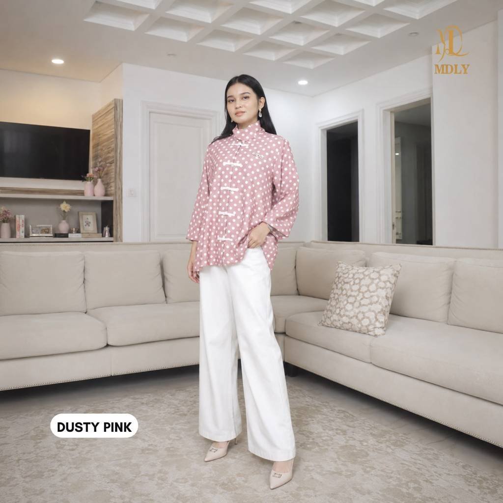 MDLY Terbaru Jade shirt Atasan Wanita Kemeja Kerja Bahan Premium Terbaru  Shirt Casual Lengan Panjang