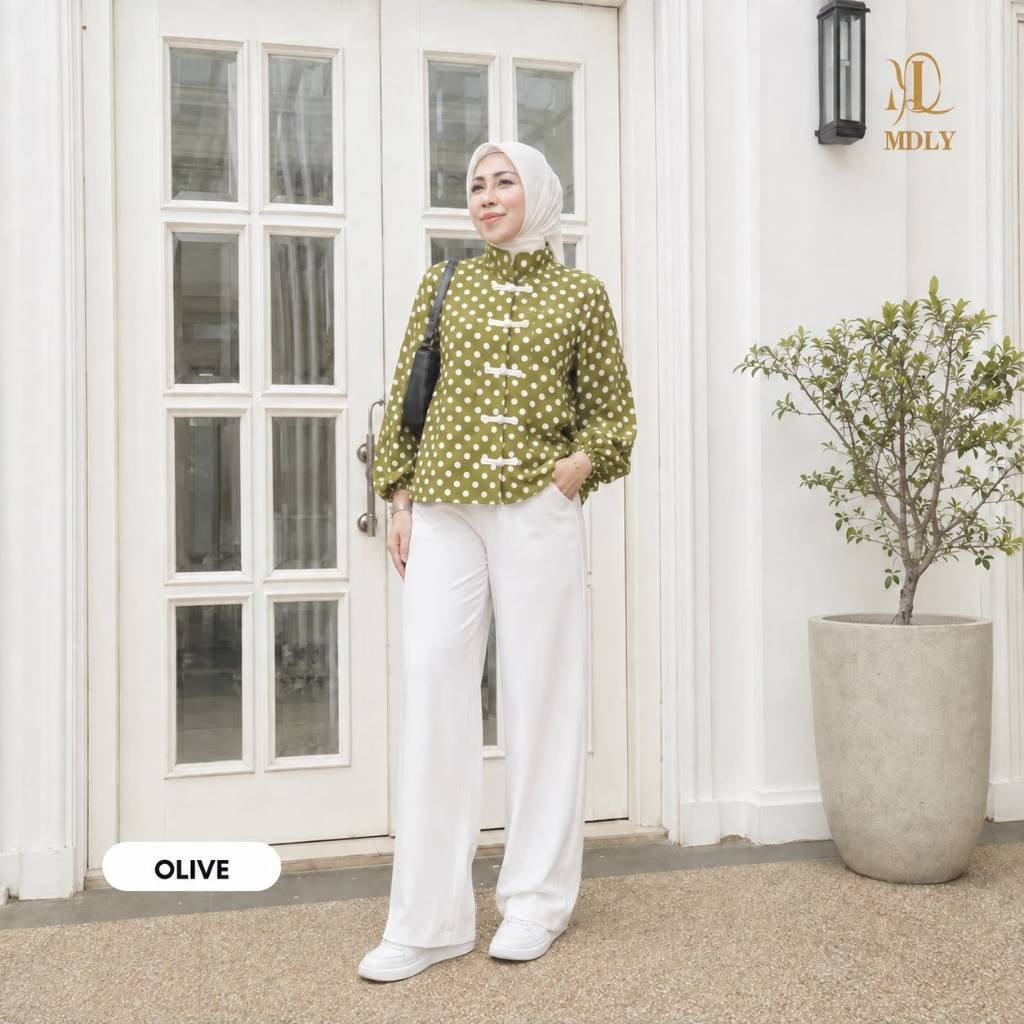 MDLY Terbaru Jade shirt Atasan Wanita Kemeja Kerja Bahan Premium Terbaru  Shirt Casual Lengan Panjang
