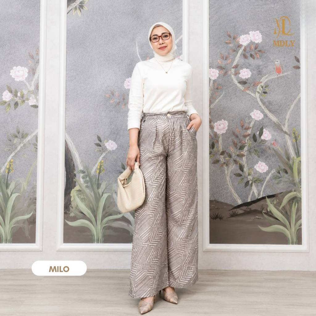 MDLY Terbaru Vaya Pants  Celana Panjang Wanita Bahan Kain Modis