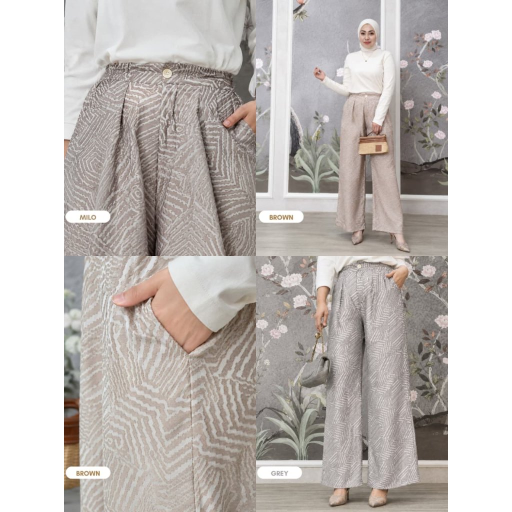 MDLY Terbaru Vaya Pants  Celana Panjang Wanita Bahan Kain Modis