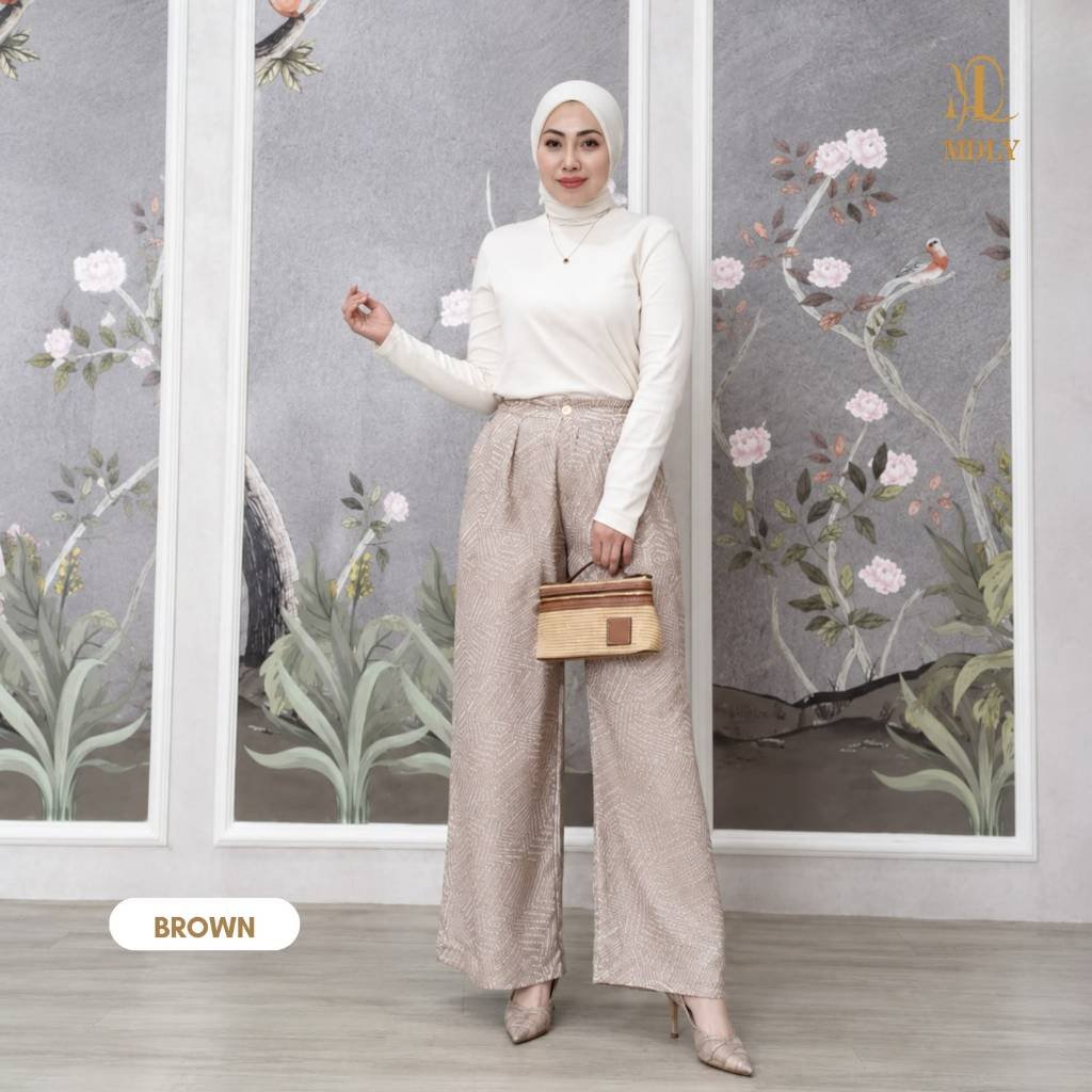 MDLY Terbaru Vaya Pants  Celana Panjang Wanita Bahan Kain Modis