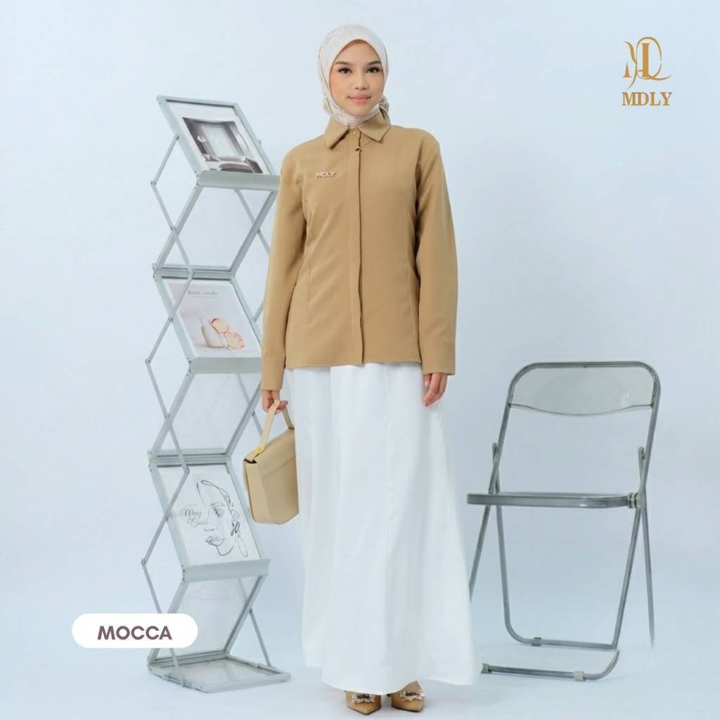 MDLY Terbaru  Kimmy Shirt , Lyra Shirt , Willona Shirt Atasan Wanita Kemeja Kerja Wanita Bahan Premium Lengan Panjang