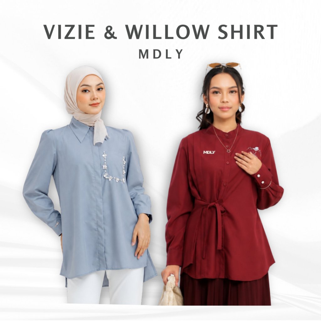 MDLY Terbaru Baju kemeja atasan wanita Vizie Shirt & Kayla Shirt by MDLY