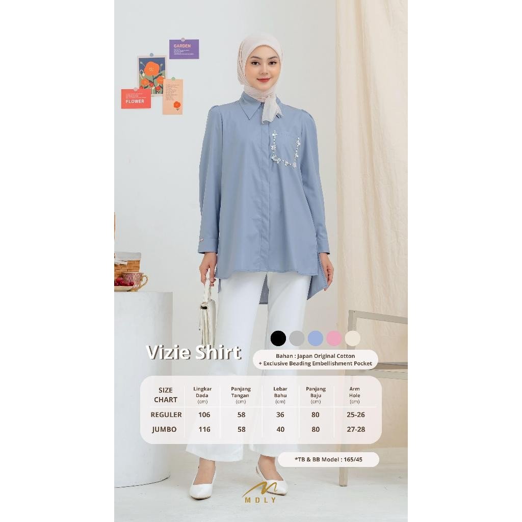 MDLY Terbaru Baju kemeja atasan wanita Vizie Shirt & Kayla Shirt by MDLY
