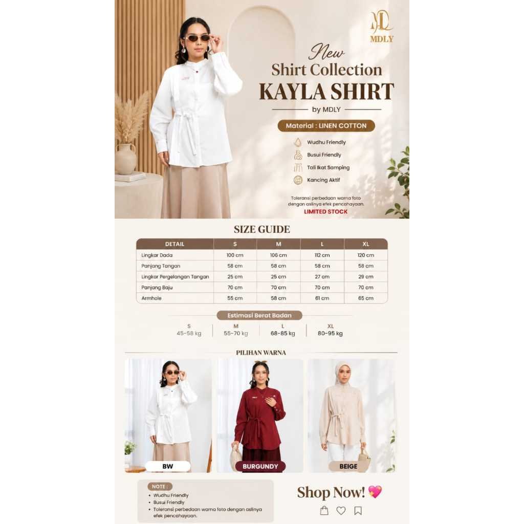 MDLY Terbaru Baju kemeja atasan wanita Vizie Shirt & Kayla Shirt by MDLY