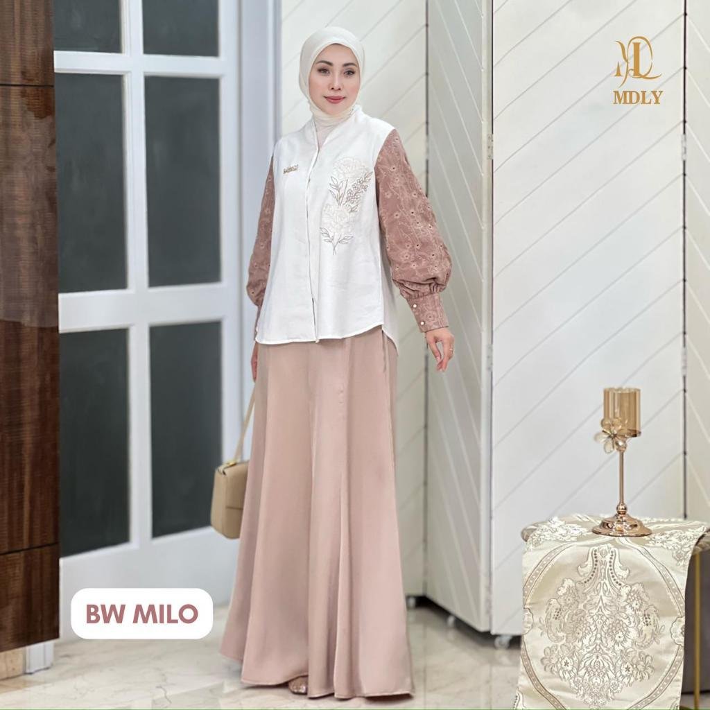 MDLY  Terbaru Petals Outerwear Atasan Pakaian wanita Bahan katun premium Lengan panjang