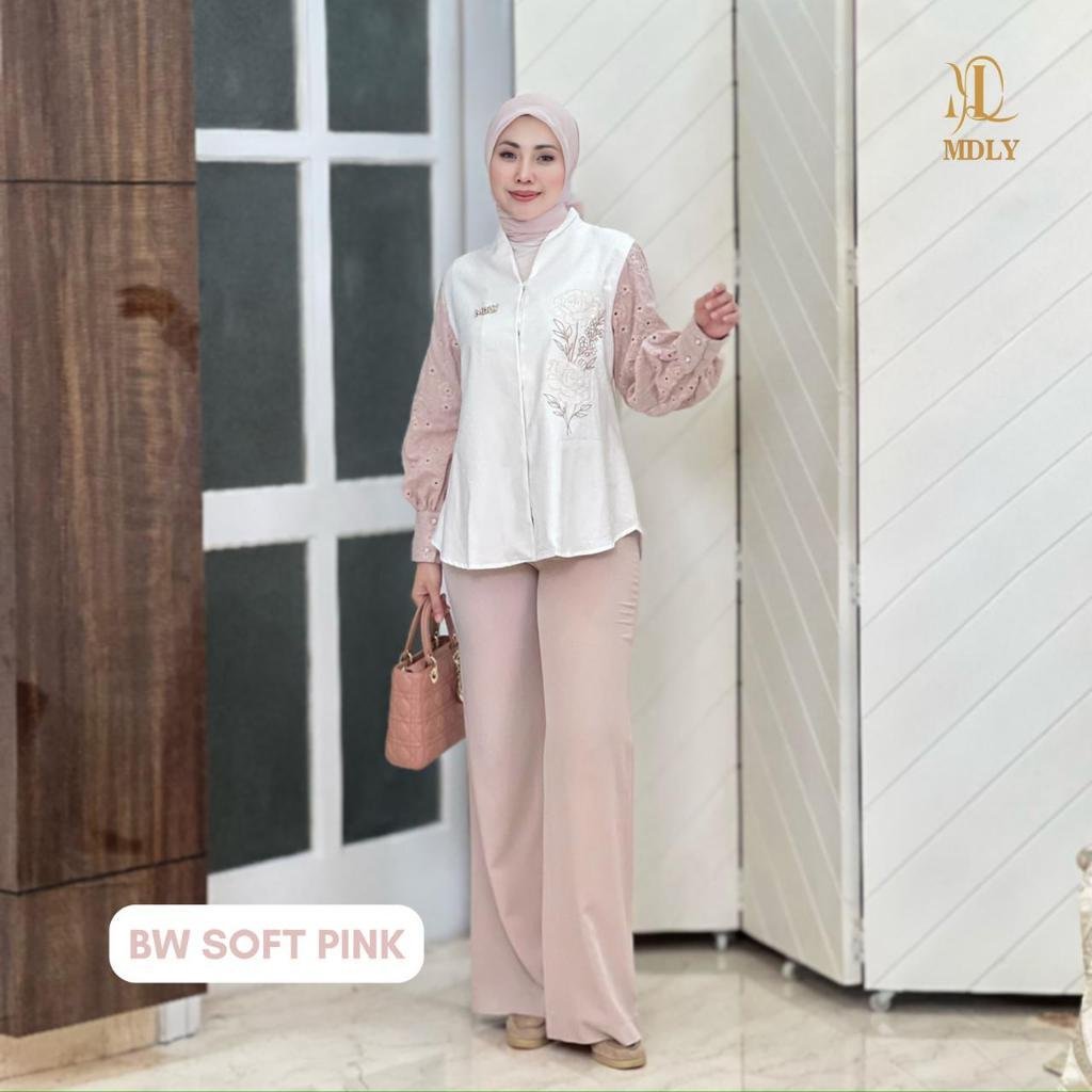 MDLY  Terbaru Petals Outerwear Atasan Pakaian wanita Bahan katun premium Lengan panjang