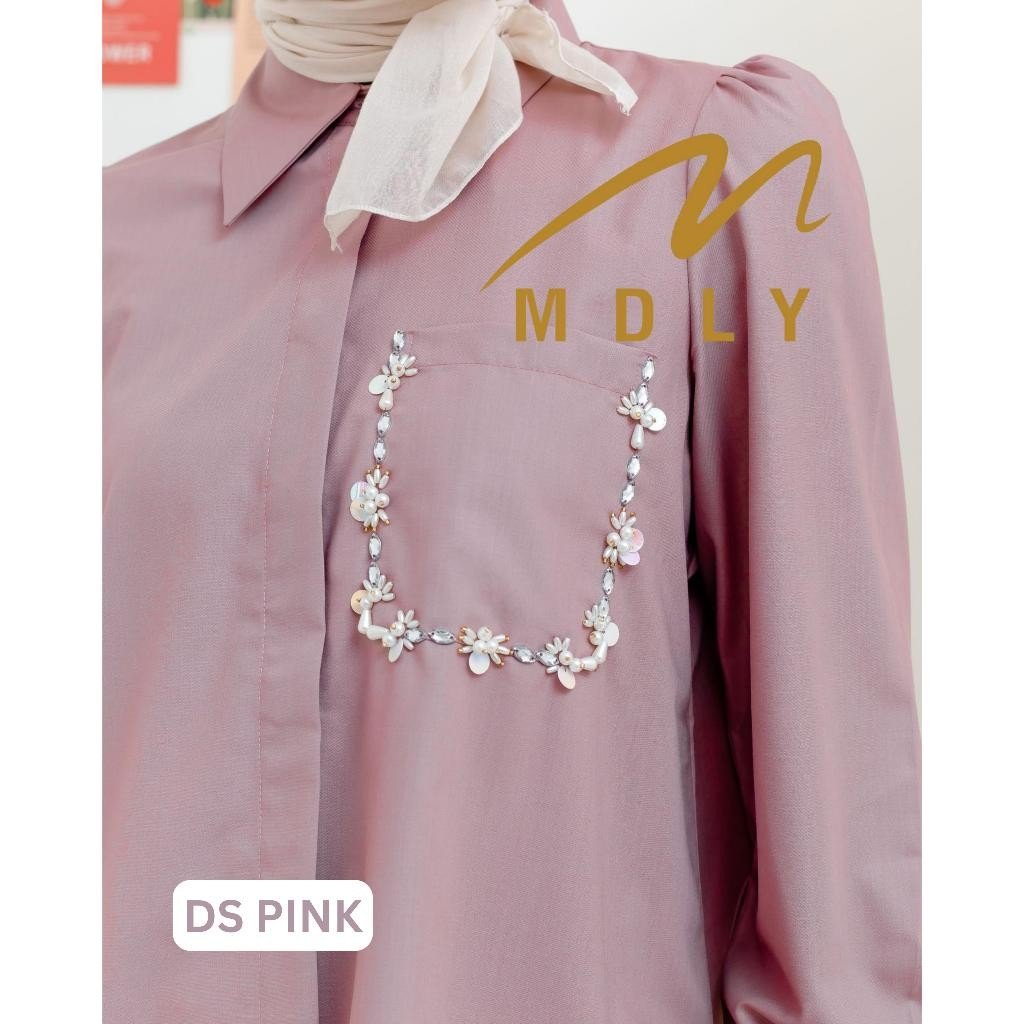 MDLY Terbaru Baju kemeja atasan wanita Vizie Shirt & Kayla Shirt by MDLY Ds pink