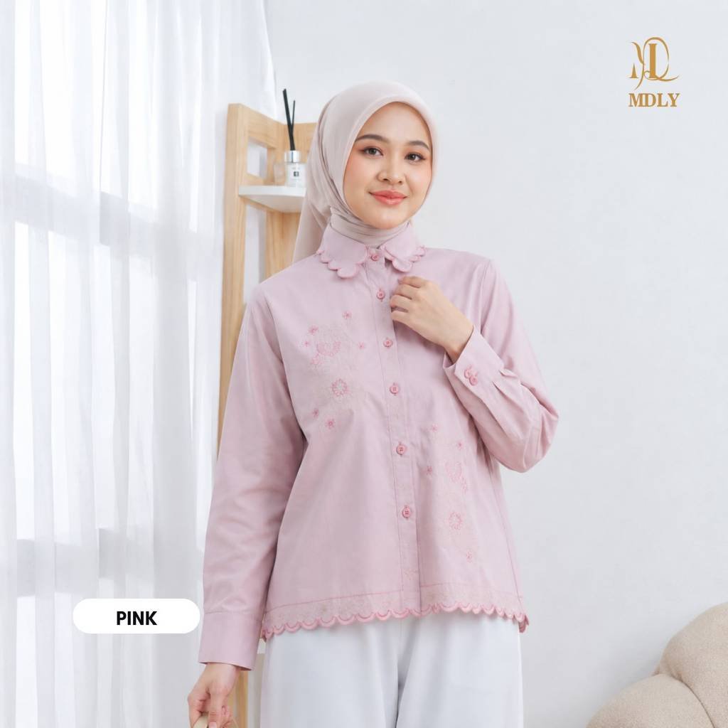 MDLY Original Terbaru Atasan Wanita Khawla Shirt & Elora shirt by Mdly Elora Pink