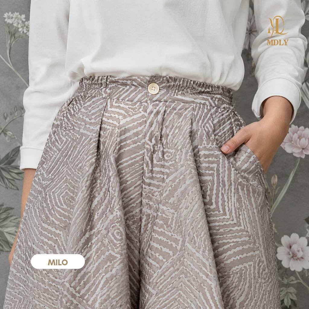 MDLY Terbaru Vaya Pants  Celana Panjang Wanita Bahan Kain Modis Milo