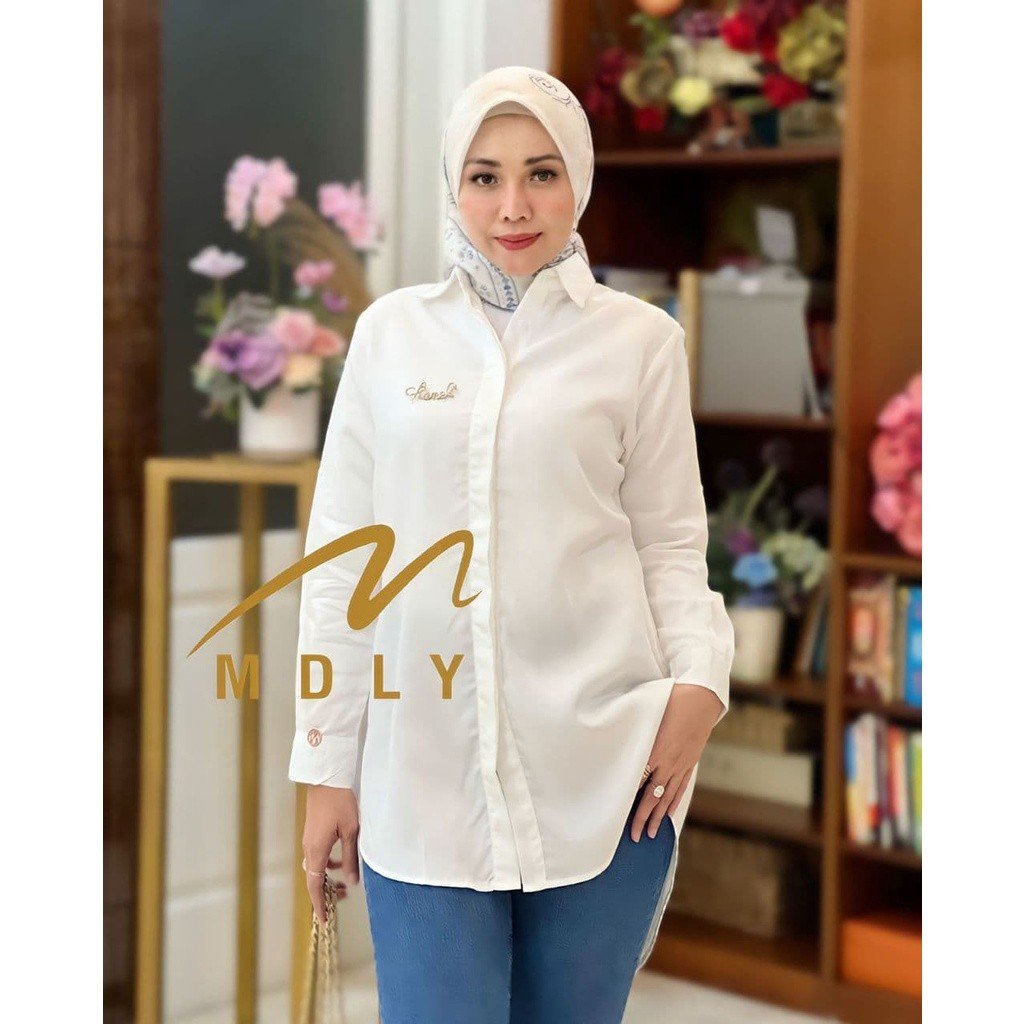 MDLY Terbaru  Kimmy Shirt , Lyra Shirt , Willona Shirt Atasan Wanita Kemeja Kerja Wanita Bahan Premium Lengan Panjang Bw